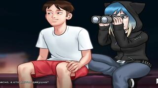 SummertimeSaga - Peeping Nude People Through Binoculars E1