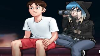 SummertimeSaga - Peeping Nude People Through Binoculars E1