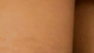 Thick sexy riding fat dick on couch and strokes her snatch