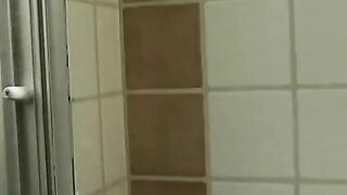 mom with huge melons and musclehead with tats banged into toilet