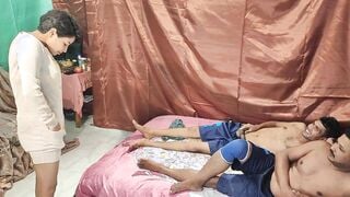 Romantick sex videos Step Brother And Sister with friends Share A Bed 3some sex porn videos