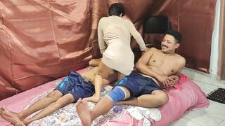 Romantick sex videos Step Brother And Sister with friends Share A Bed 3some sex porn videos