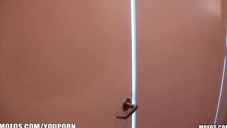 Cheating blonde gets caught masturbating and gets help cumming