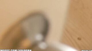 BAE amateur is caught shaving by a secret camera into her WC