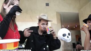 Celebrate Halloween with some costume party orgies