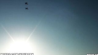 Perfect dark haired amateur blows and fucks at the beach