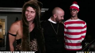 Long Tit Blond Cop Gets Gangbanged Breaking up a Halloween Party