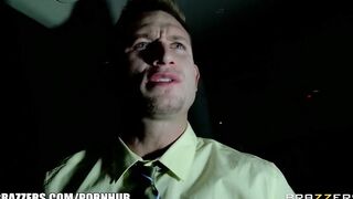 Thick Huge Tit Cop Deepthroats and Riding Cock like a Champion