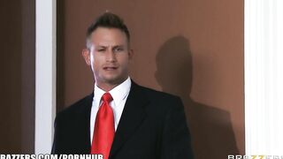Big Boobed College Dean Begs her College Girl to Fucked her Brains out
