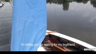 Perfect Czech amateur is paid money to cheat on her boyfriend inside outside