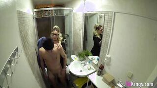 Banging the secretary: A BAE SEX CASTING to a nervous guy at his first sex tape