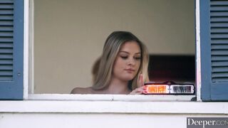 Deeper. Amazingly Hot Amber Moore can't resist a man inside uniform
