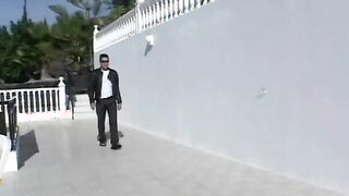 Leggy blonde with gorgeous body gets boned by a greaser