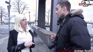 ARROGANT GERMAN BLONDE IS CONVINCED TO HAVE SEX WHEN FLIRTING