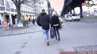 ARROGANT GERMAN BLONDE IS CONVINCED TO HAVE SEX WHEN FLIRTING