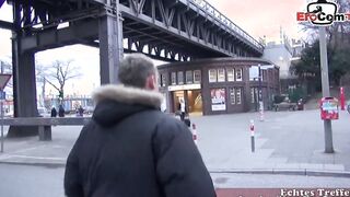 ARROGANT GERMAN BLONDE IS CONVINCED TO HAVE SEX WHEN FLIRTING