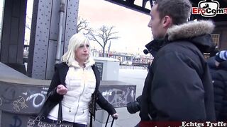ARROGANT GERMAN BLONDE IS CONVINCED TO HAVE SEX WHEN FLIRTING