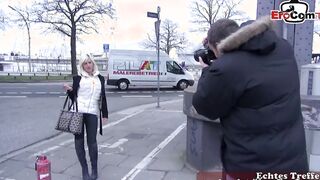 ARROGANT GERMAN BLONDE IS CONVINCED TO HAVE SEX WHEN FLIRTING