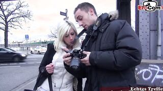 ARROGANT GERMAN BLONDE IS CONVINCED TO HAVE SEX WHEN FLIRTING