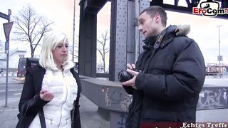 ARROGANT GERMAN BLONDE IS CONVINCED TO HAVE SEX WHEN FLIRTING