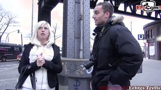 ARROGANT GERMAN BLONDE IS CONVINCED TO HAVE SEX WHEN FLIRTING