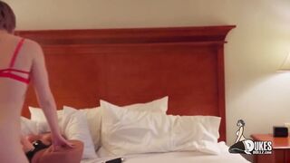 Quarantined college 18 yo has fun with stepdad’s sex doll