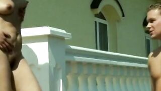 White bro fucks long eastern women inside his back yard