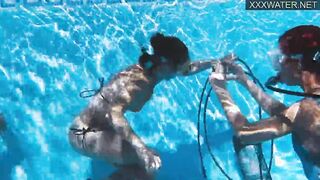 Girls underwater having hardcore sex with Polina Rucheyok