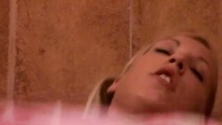 Dude fucks Bombshell blonde from behind while standing