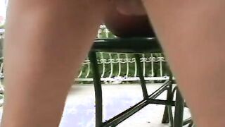 Blonde with natural boobies blows dick, then sits on it hardcore