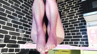 depraved masturbation of an unshaven vagina from a unshaved cougar