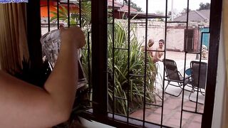 4k Milf almost caught us! Step Daughter rough fuck outside