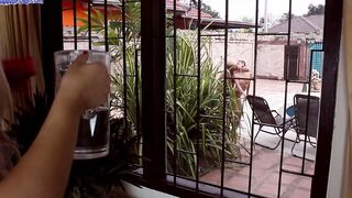 4k Milf almost caught us! Step Daughter rough fuck outside