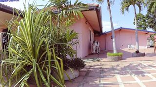 4k Milf almost caught us! Step Daughter rough fuck outside
