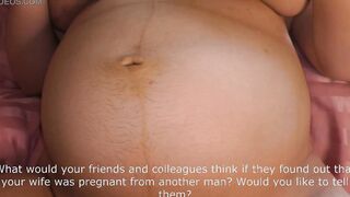 Long boobed pregnant by her mistress hotwife mock, kinky talk  and humiliate a submissive cuckold husband inside point of view roleplay! - Milky Mari