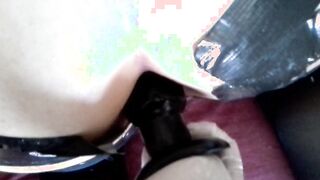 Intense - Long Wedge Vibrator Into My Booty - Anal Dilation - REAL
