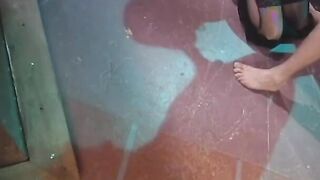 sexy bro finger fucks collared dark hair's soak vagina