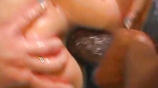 Dark Hair gets cunt nailed by african dick