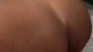 Black college girl into the changing room ended with facial