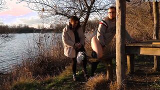 He cum from her fellatio, and then she nailed him fake-cock