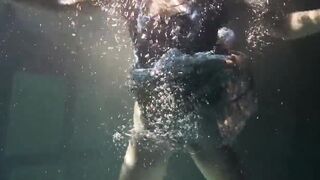 Babes swim and got nude underwater