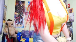 The Pokemon Master Misty nude showing her huge Pokeballs