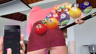 Lovense Control into outdoor billiards Goddess orgasm