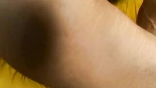 Hispanic opens her booty hole for 2 thick dicks and facial