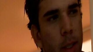 Vulgar Hispanic has solo play then gets banged by creepy guy