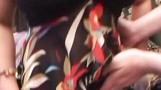 Hottie and thick Hispanic takes a rough dick cum on her melons