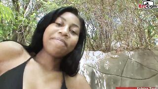 Slender 18yo ebony Teenie with tiny breasts want an butt jizzed