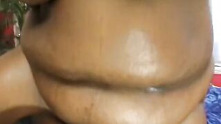 Freaky black lays back and gets vagina licked by cunt with mouth