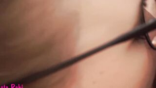 Close-up, throbbing orgasm, oral cummed