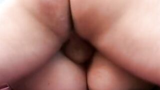 Excellent woman gets 2 cocks and face covered with semen